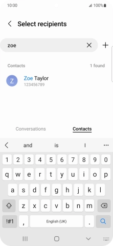 Press the required contact. Press the required contact.