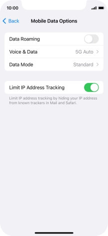 Press Data Mode. Press Data Mode.