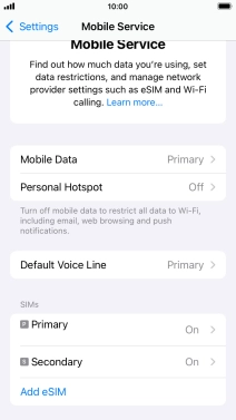 Press Mobile Data. Press Mobile Data.