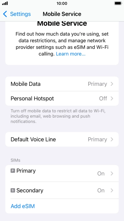 Press Mobile Data. Press Mobile Data.