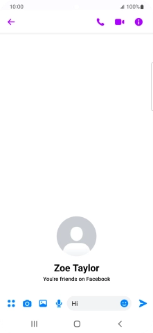 Write the required message and press the send icon. Write the required message and press the send icon.