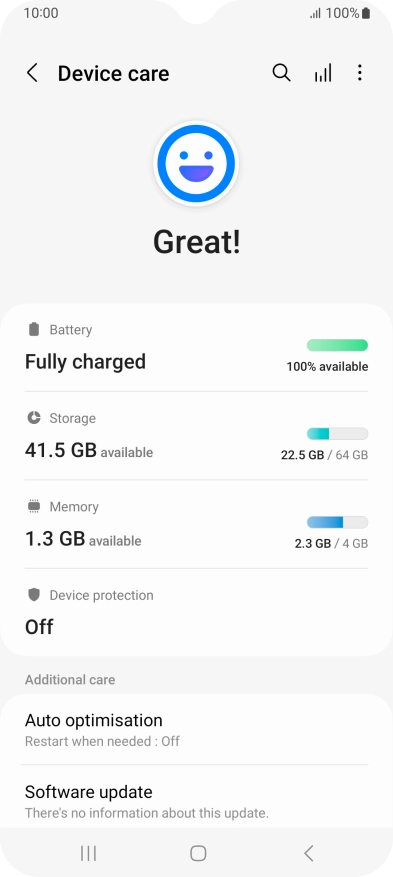 Press Battery.