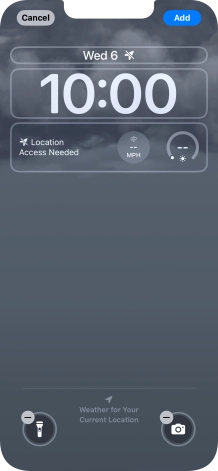 To customise the way the lock screen date is displayed, press the date widget and follow the instructions on the screen to select the required widget display mode.
