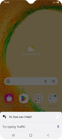 Press and hold the Home key.