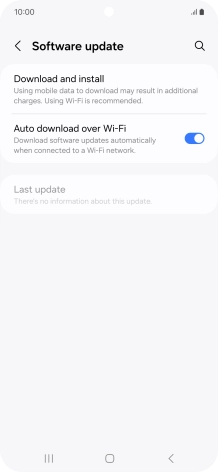 Press Download and install. If a new software version is available, it's displayed. Follow the instructions on the screen to update the phone software.