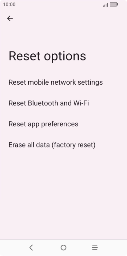 Press Reset mobile network settings. Press Reset mobile network settings.