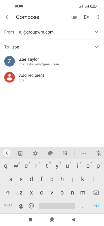 Press the required contact. Press the required contact.