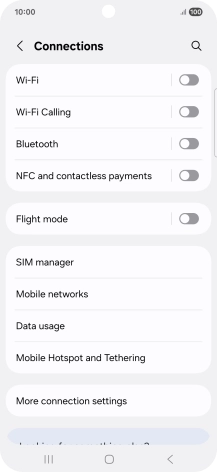 Press Data usage.