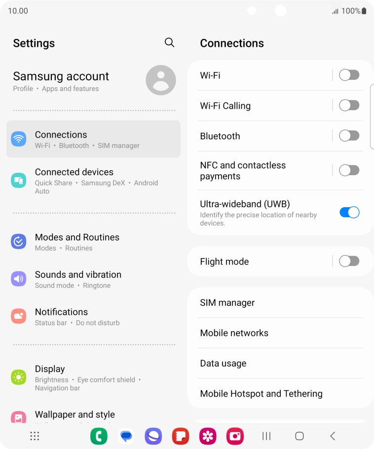 Press Mobile networks.