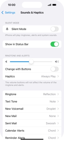 Press the indicator next to Press the indicator next to