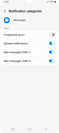 Press New messages ‹SIM›.