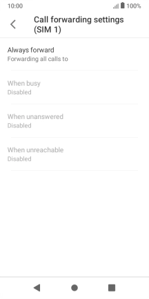 Press the required divert type.