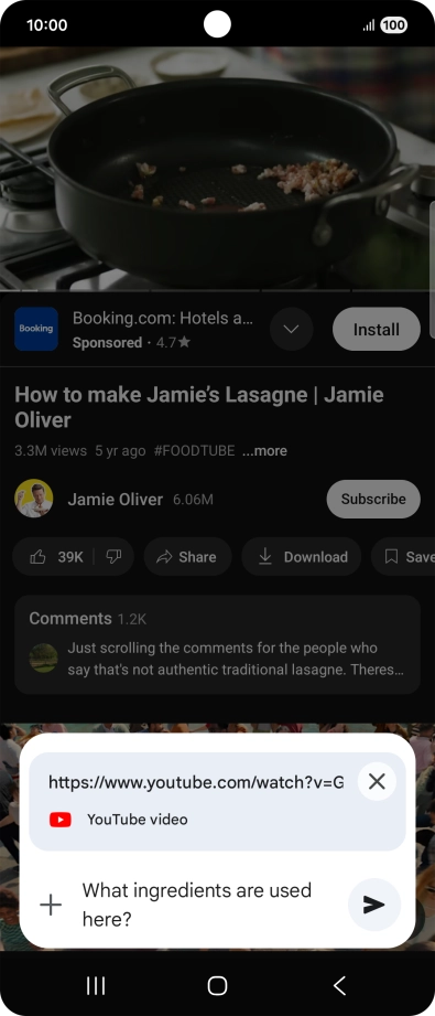 Follow the instructions on the screen to type or speak the required question for the video. Follow the instructions on the screen to type or speak the required question for the video.