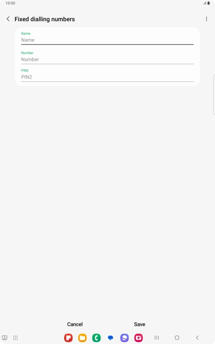 Press Name and key in the required name.