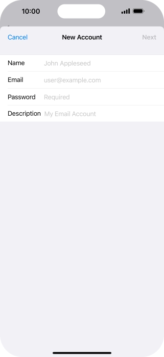 Press Name and key in the required sender name.