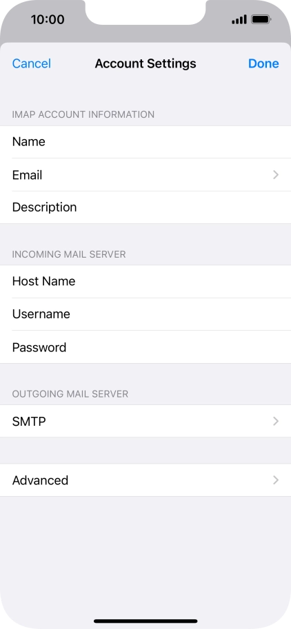 Press SMTP. Press SMTP.