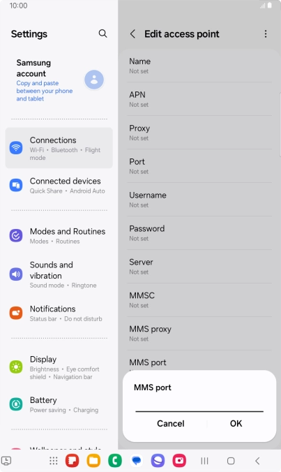 Key in 8799 and press OK.