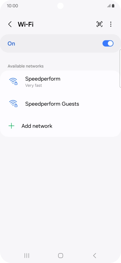 Press the menu icon.
