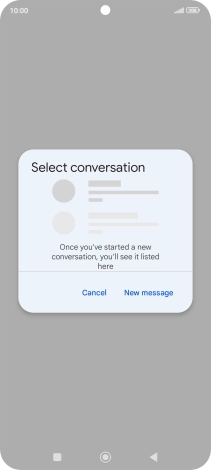Press New message. Press New message.