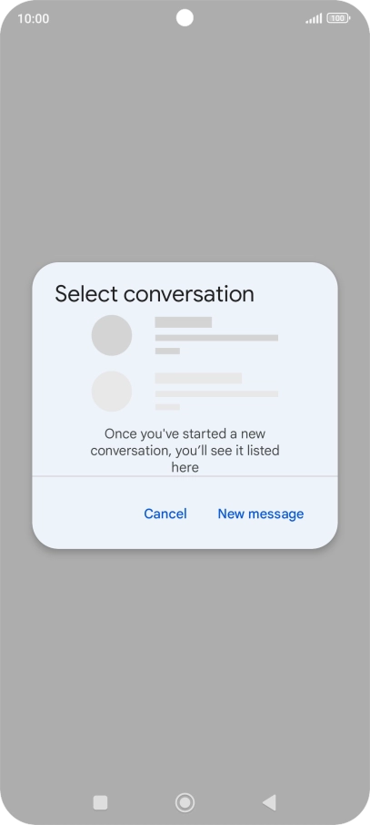 Press New message. Press New message.