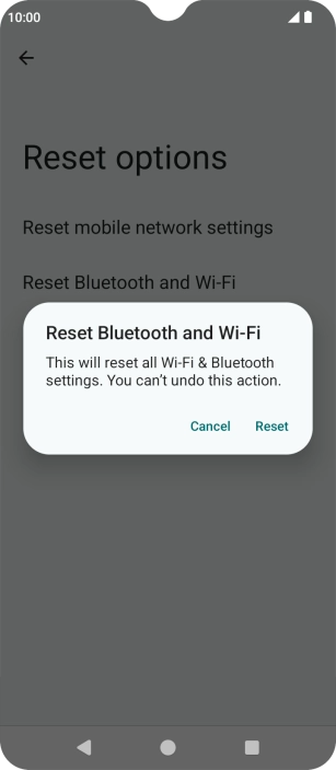 Press Reset. Press Reset.