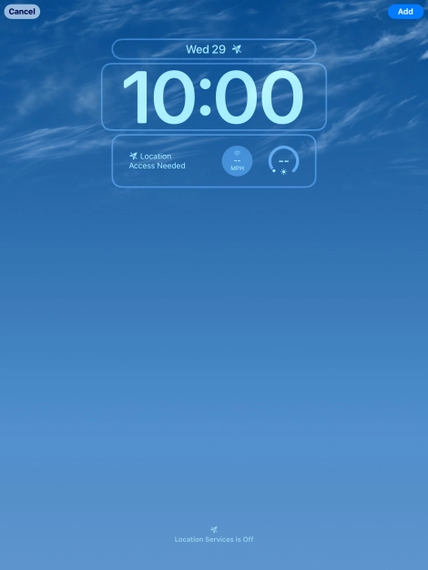 To customise the way the lock screen date is displayed, press the date widget and follow the instructions on the screen to select the required widget display mode.