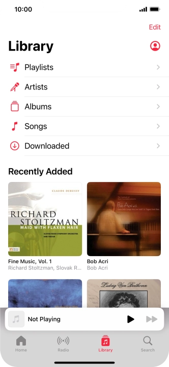 Press Playlists.