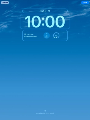 To customise the way the lock screen date is displayed, press the date widget and follow the instructions on the screen to select the required widget display mode.