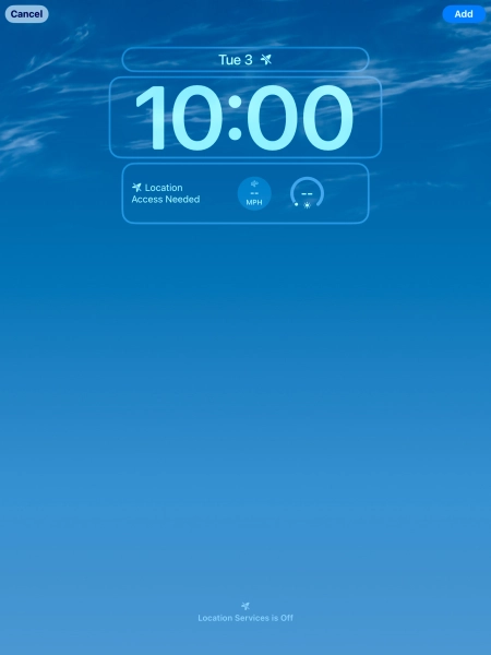 To customise the way the lock screen date is displayed, press the date widget and follow the instructions on the screen to select the required widget display mode.