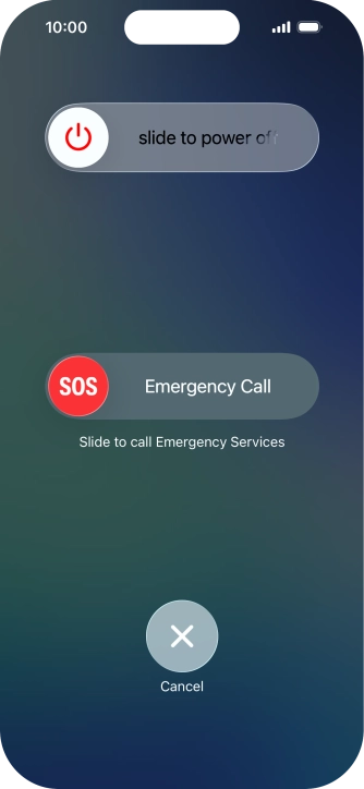 Press and drag the power off icon right.