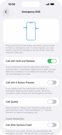 Press the indicator next to 