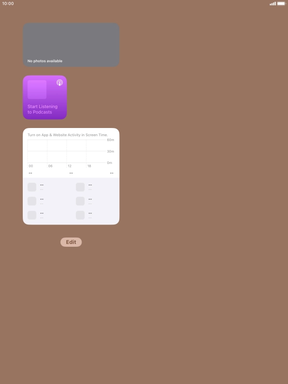 Press and hold the required Widget Stack.