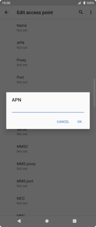 Key in wap.vodafone.co.uk and press OK.