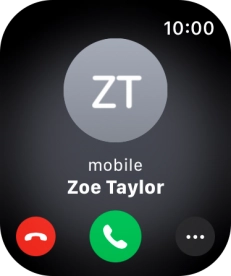 Press the Digital Crown when you get a call.