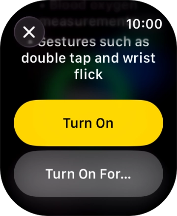 Press Turn On.