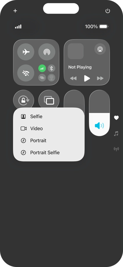Press and hold the required function to see more actions.