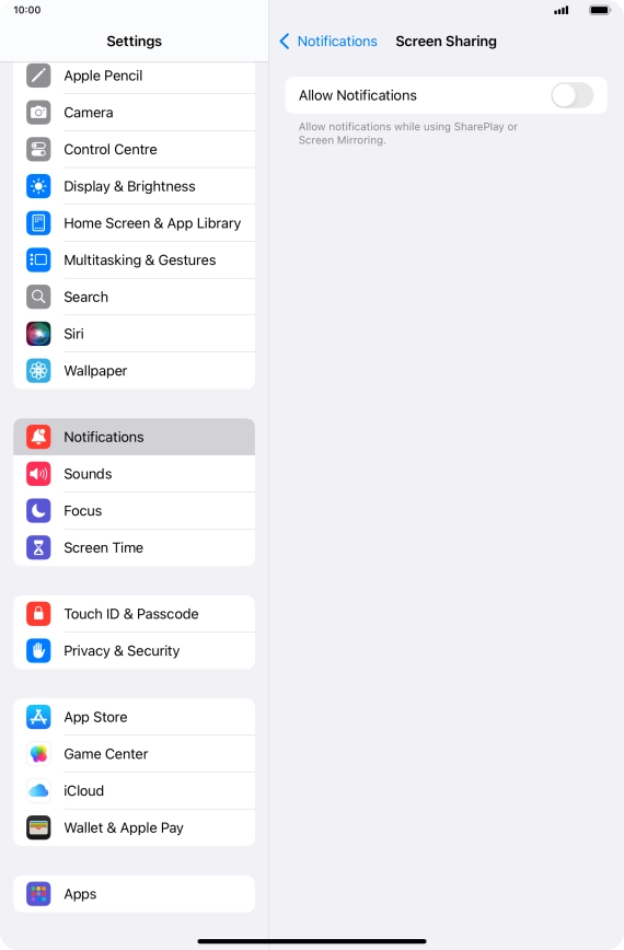 Press the indicator next to Press the indicator next to