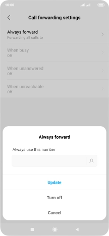 Press Turn off. Press Turn off.