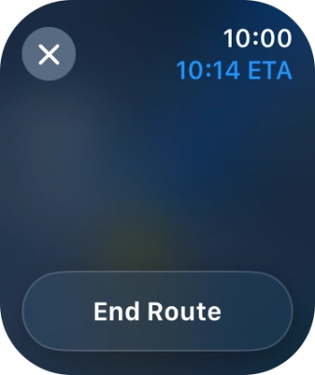 Press End Route.
