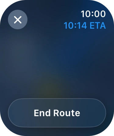 Press End Route.