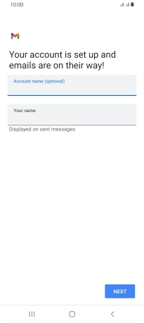 Press Your name and key in the required sender name.
