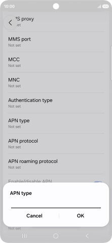 Key in mms and press OK.