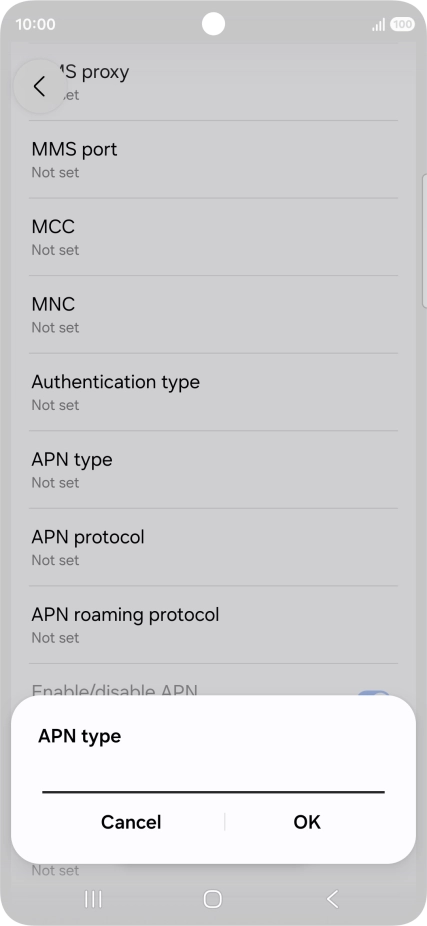 Key in mms and press OK.