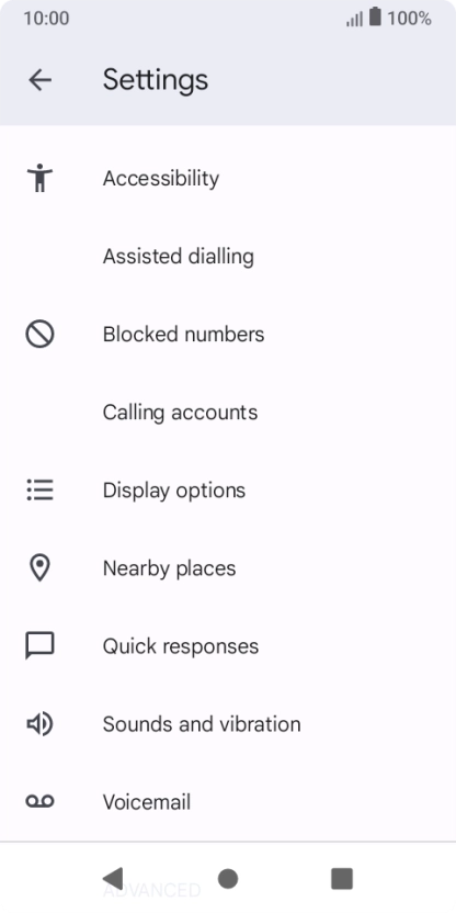 Press Calling accounts.
