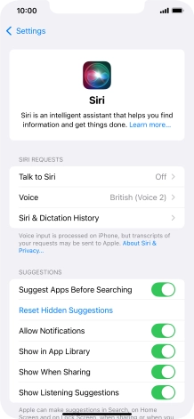 Press Talk to Siri.