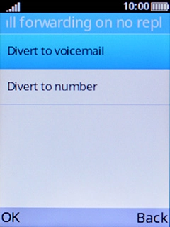 Select Divert to voicemail.