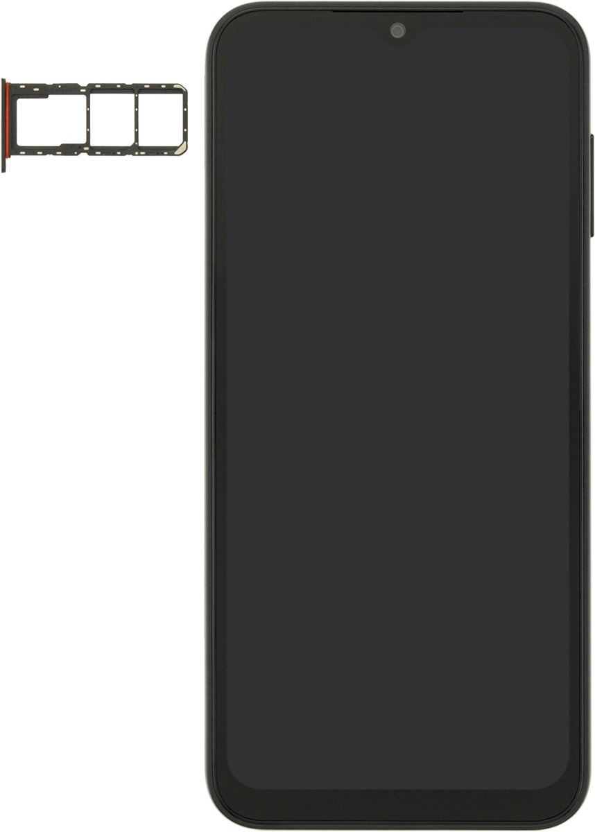 Turn your SIM so the angled corner of the SIM matches the angled corner of the first SIM holder and place your SIM in the SIM holder.