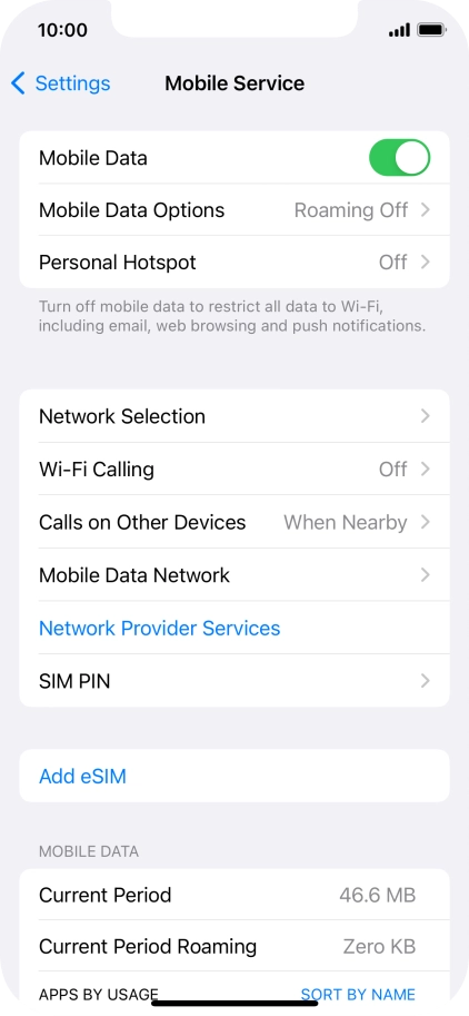Press Mobile Data Network.