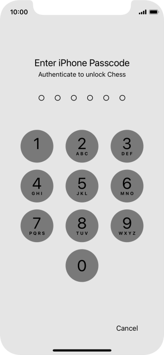 Use the phone lock code you created. The app is now no longer locked.