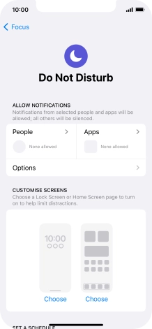 Press People and follow the instructions on the screen to select which contacts you would like to receive calls and notifications from when Do Not Disturb is turned on. Press People and follow the instructions on the screen to select which contacts you would like to receive calls and notifications from when Do Not Disturb is turned on.